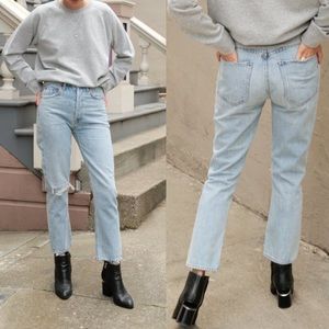 Agolde Riley High Rise Straight Crop Jean
